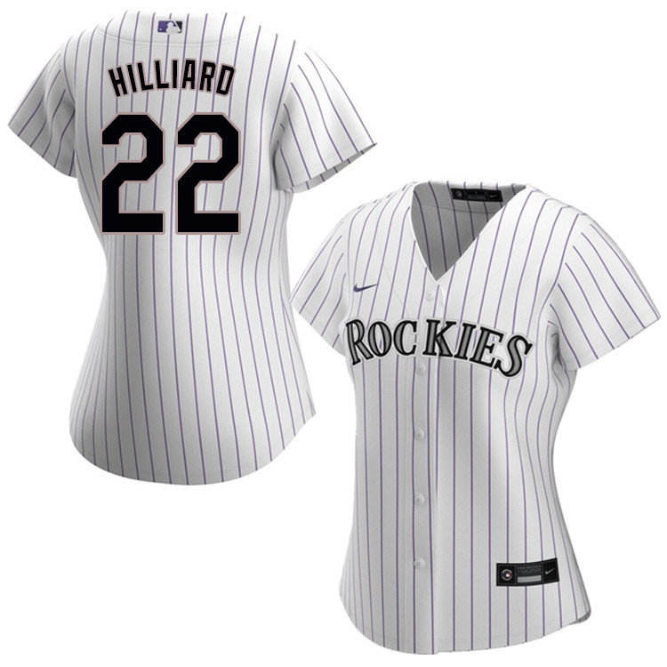Nike Women #22 Sam Hilliard Colorado Rockies Baseball Jerseys Sale-White